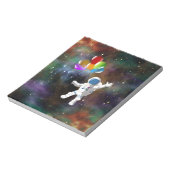 Astronaut mit Balloons Notizblock (Rotiert)