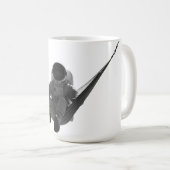 Astronaut mit Bier auf Hängematte Kaffeetasse (VorderseiteRechts)