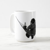 Astronaut mit Bier auf Hängematte Kaffeetasse (Vorderseite Links)