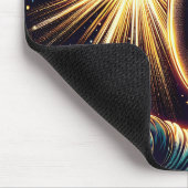 Astronaut mit einem Spiegelbild eines UFO Mousepad (Ecke)