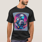 Astronaut mit einer Waffe: T - Shirt des Raumfahrt (Vorderseite)
