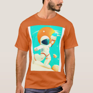 Astronaut mit Eiscreme T-Shirt
