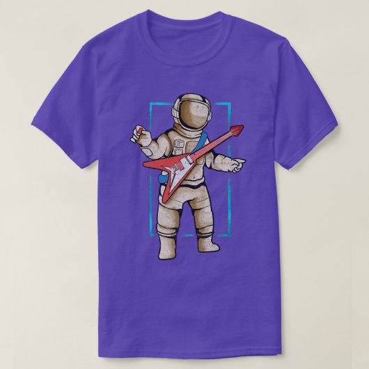 Astronaut mit elektrischer Gitarre T-Shirt (Design vorne)