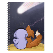 Astronaut mit Hund Blick auf den Kometen