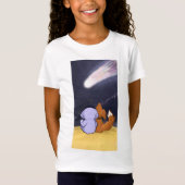 Astronaut mit Hund Blick auf den Kometen T-Shirt (Vorderseite)