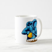 Astronaut mit Kaffee Barista Kaffeetasse (VorderseiteRechts)