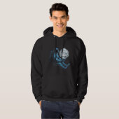 Astronaut mit Mondwürfel Hoodie (Vorne ganz)