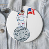 Astronaut mit Namensschild Button (Beispiel)