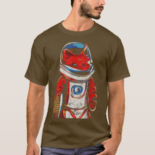 Astronaut mit Nebelohren, Weltraum-Anzug für Fuchs T-Shirt