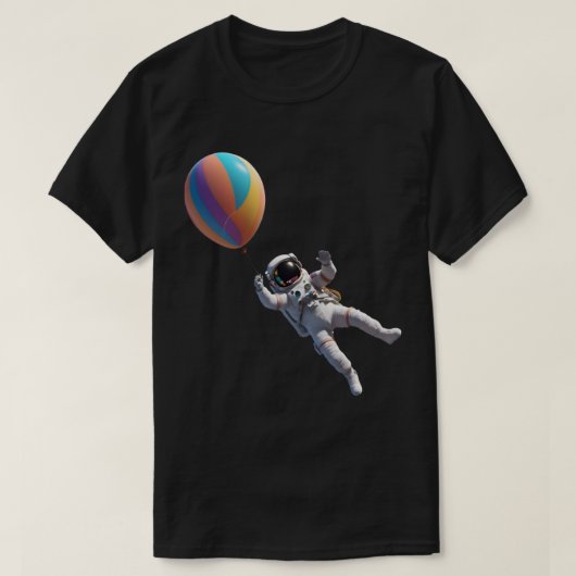 Astronaut mit Planet Ballon Art. T-Shirt (Design vorne)