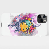 Astronaut mit Planeten iPhone Hülle (Rückseite (Horizontal))