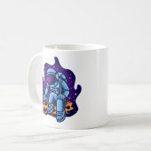 Astronaut mit Pumpkins Kaffeetasse (Vorderseite Links)