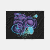 Astronaut mit Quallen Fleecedecke (Vorderseite (Horizontal))