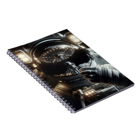 Astronaut mit Reflektion des UFO Notizblock (Rechte Seite)