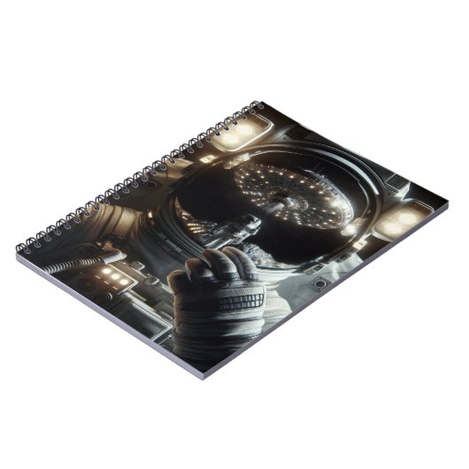 Astronaut mit Reflektion des UFO Notizblock (Linke Seite)