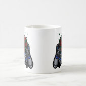 Astronaut mit Rose Kaffeetasse (Mittel)