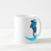 Astronaut Mond Eislaufen Kaffeetasse (VorderseiteRechts)