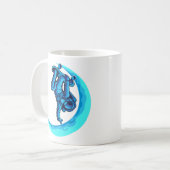 Astronaut Mond Eislaufen Kaffeetasse (Vorderseite Links)