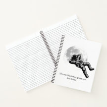 Astronaut Mond Notizbuch – Inspirierende Weltraumk