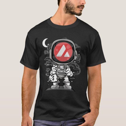 Astronaut Money Avalanche AVAX Coin Crypto Token W T-Shirt (Vorderseite)