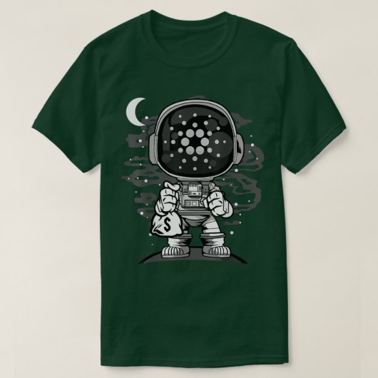 Astronaut Money Cardano Cardano Münze Krypto Token T-Shirt (Design vorne)