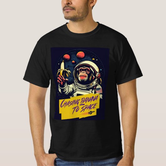 Astronaut Monkey Graphic T - Shirt (Vorderseite)