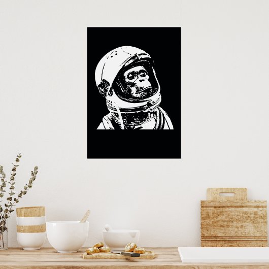 Astronaut Monkey Poster (Küche)