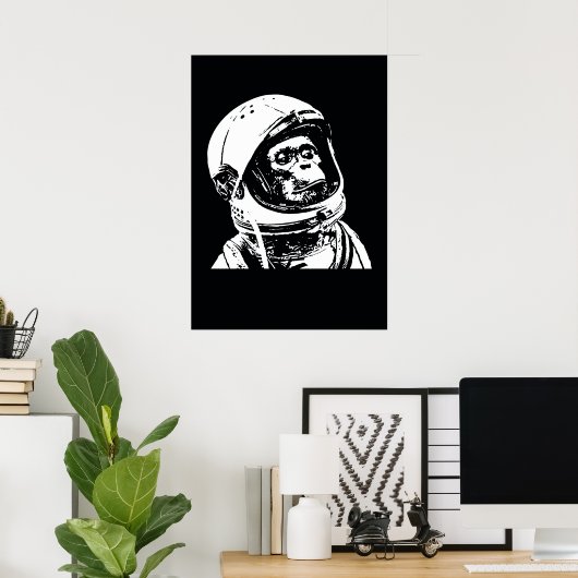 Astronaut Monkey Poster (Heimbüro)