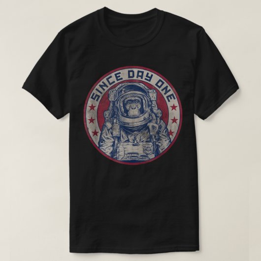 Astronaut Monkey Space Funny Spaß Meme Chimpanze T-Shirt (Design vorne)