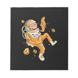 Astronaut Monkey Space Notizblock
