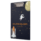 Astronaut Monogram Moon Rocket Kids Cosmic Trendy Klemmbrett (Links)