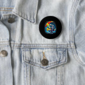 Astronaut Moon Bylloon Autismus Awareness Autistic Button (Beispiel)