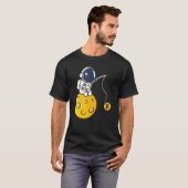 Astronaut Moon Fishing BTC Crypto Cryptocurrency B T-Shirt (Vorne ganz)