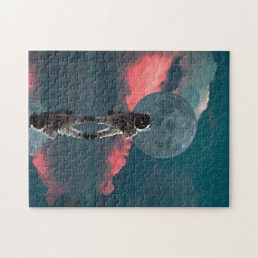 Astronaut Moon Galaxy Universe Planet Abstrakte Ku Puzzle (Horizontal)