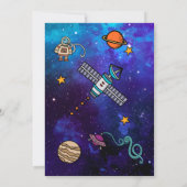 Astronaut & Moon (Mädchen) Einladung (Rückseite)