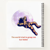 Astronaut Moon Notebook – Inspirational Space Art  Notizblock (Rückseite)