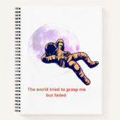 Astronaut Moon Notebook – Inspirational Space Art  Notizblock (Vorderseite)