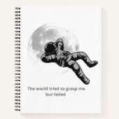 Astronaut Moon Notebook – Inspirational Space Art  Notizblock (Vorderseite)