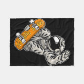 Astronaut Moon Runner Fleecedecke (Vorderseite (Horizontal))