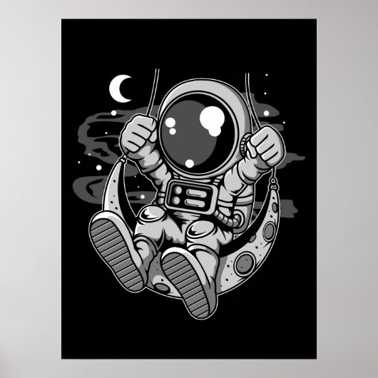 Astronaut Moon Swing Poster (Vorne)