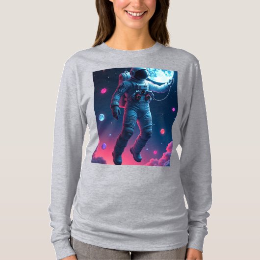 Astronaut Moon T - Shirt | Surreal Space Streetwea (Vorderseite)
