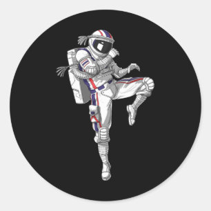 Astronaut Muay Thai Boxen Karate Kickboxen Marti Runder Aufkleber
