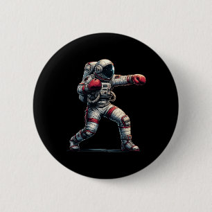 Astronaut Muay Thai Boxen Kickboxen Kinder Herren  Button