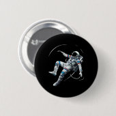 Astronaut Muay Thai Boxing Karate Kickboxing Marti Button (Vorne & Hinten)
