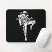 Astronaut Muay Thai Boxing Karate Kickboxing Marti Mousepad (Mit Mouse)