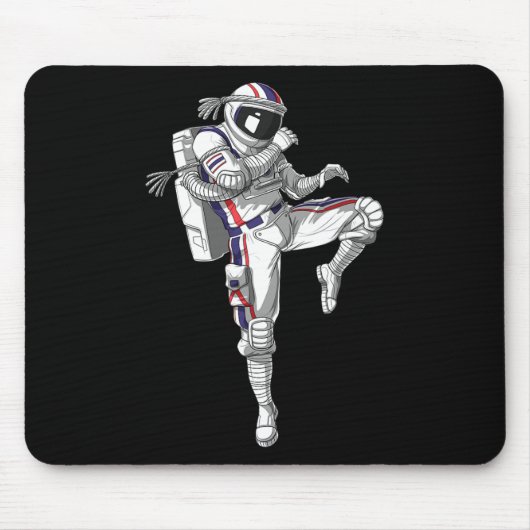 Astronaut Muay Thai Boxing Karate Kickboxing Marti Mousepad (Vorne)