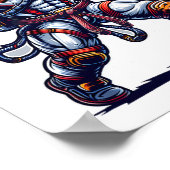 Astronaut Muay Thai Boxing Karate Kickboxing Marti Poster (Ecke)