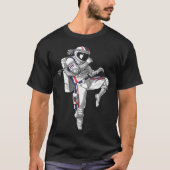 Astronaut Muay Thai Boxing Karate Kickboxing Marti T-Shirt (Vorderseite)