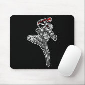 Astronaut Muay Thai Boxing Karate Kickboxing Mousepad (Mit Mouse)