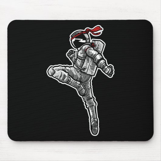 Astronaut Muay Thai Boxing Karate Kickboxing Mousepad (Vorne)
